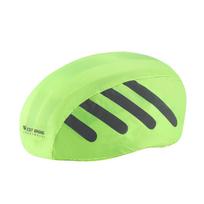 Bicycle Helmet Rain Cover Reflective Road Bike Helmet Cover Waterproof Dustproof Drawstring Protective Cover for Helmet green