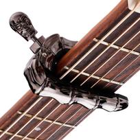 Skeleton Guitar Capo, No Spring, Adjustable Screw, Fits 6-String Acoustic/Electric Guitar Ukulele, Anti-Scratch sidabras