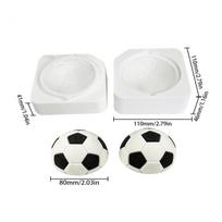 Food Grade Silicone Fruit Shaped Dessert Mold Flexible Baking Mold Football Mousse Cake Mold white