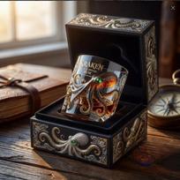 Kūrybiškas spalvoto stiklo naujoviškas viskio grafinas Kaukolė Aštuonkojis Motociklas Vyno butelis Baro reikmenys octopus wine glass gray
