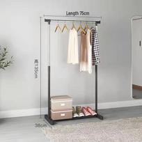 Retractable Adjustable Indoor Clothes Drying Rack with Reinforced Casters for Balcony or Floor-Standing Use white