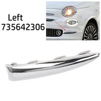 Kairysis priekinio buferio chromuota apdailos juosta 735642306 Fiat 500 (312) LOUNGE 16-20 white