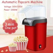 Electric Corn Popcorn Maker Household DIY Automatic 1200W Mini Hot Air Popcorn Making Machine Home Kitchen Kid Gift 220V gray
