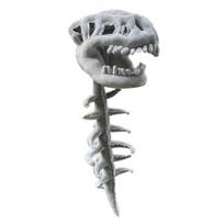 Dinozauro skeletas kostiumas Realistiškas dinozauro kaukolės galvos apdangalas 3D pliušinis stuburas Cosplay rekvizitai Helovino persirengimo aksesuaras gray