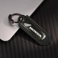COJ1 For Honda Motorcycle Key chain CRF1100 1000L CB650R CB500X HRC CT125 X-ADV Motorcycle Keychain Accessories Keyring Carbon Fiber raudona