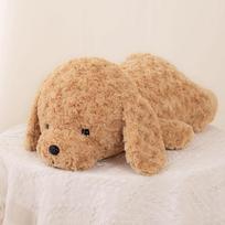 Mielas šuo pagalvė-pledas pliušinis žaislas didelis šuo teddy šuo lėlė vaikai lydi raminanti skudurėlio lėlė 42cm（0.2kg） ruda