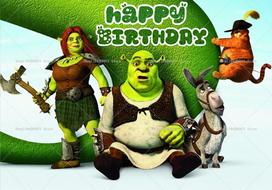 Green Monster & Shrek-S Theme Backdrop Kids Birthday Party Decor Baby Shower Supplies Photo Backdrop Party Wall Banner Decor 47.2x31.5inch/120*80cm black