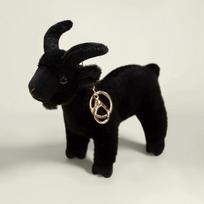 * 1Pcs Soft Stuffed Standing Goat Toy Lifelike Goat Pendant Plush Toys Cute Mini Animal Cool Keyring Bags Decoration juoda
