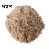 Fuzzy Knitting Yarn 33M Faux Fur Blend Yarn, Soft Mohair for Crochet Colorful Knitting, DIY Sweater Scarf Hat Weaving Craft Beginners Smooth