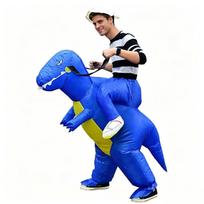Halloween Creative Character Riding Dinosaur Inflatable Costume for Stage Performance green