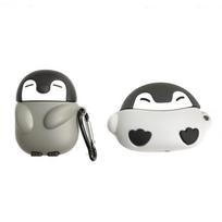 3D Pingvinas Apple Airpods 4 Dėklas Cute Airpods 1 2 3 Pro Ausinių Dėklas Belaidžio Įkrovimo Ausinių Dangtelis for Airpods pro 2 gray
