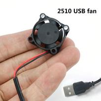 2,5 cm DC 5V USB ventiliatorius 2510 PC kompiuterio korpuso aušintuvas 25 mm DC5V bešepetėliai aušinimo ventiliatoriai Raspberry radiatoriui Ventiliacija Tepalinis guolis black