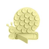 Mobile Phone Holder Snail Shape Suction Cup Phone Stand Silicone Foldable Silicone Stand geltona