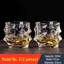 Premium Crystal Glass Whiskey Decanter and Glass Set gray