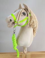 Hobby Horse Set: A3 Halter + Rope Lead - Neon Green