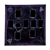 Tarot stalo drobulė Altorių drobulė Kortų skaitymo drobulė Astrologijos stalo drobulė Būrimų kortų drobulė Gobelenas Sienos dekoracija B 50x50cm black