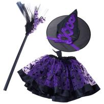Halloween Witch Costume Ensembles Halloween Party Ready Witch Costume Set For Women With Mix And Matching Pieces violetinė