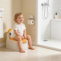Portable Seat Potty Chair for Boys Girls Travel Car Trips Camping Bathroom Daycare Home Indoor Outdoor Use raudona