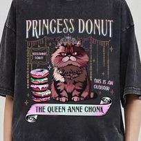 Princess Donut The Queen Anne Chonk, Comfort Colors Shirt, Dungeon Crawler Carl TShirt, Sci-Fi Book Lover Tee, Bookish For Book Lovers 3XL gray