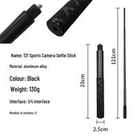 Suderinamas selfie strypas DJI Osmo Action 6/5 Pro/4/3 ir Pocket 3 kameroms black