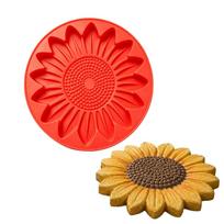 Sunflower Mold for Concrete Reusable Round Path Paver Mould Sunflower Concrete Mold for Outdoor Landscape Lawn Patio Pathway red