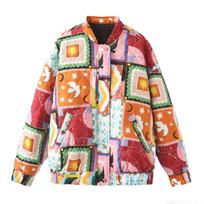Women's Jackets Inszartrafs Bombers Coat Vintage Fashion Outwear Long Sleeve Tops Casual Loose 2024 Veste Femme Chic Et Élégante XL beige