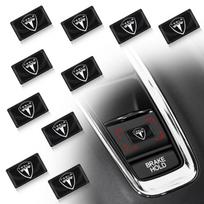 2/5/10 vnt. Anglies Pluošto Vairo Rato Automobilio Logotipo Emblema 3D Lipdukai Tesla model 3 model X Y style Roadster Automobilio Aksesuarai 5pcs gray