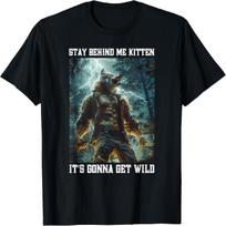 Cringy Werewolf Kitten Wolf Meme Cringe Alpha T-Shirt S įvairiaspalvis