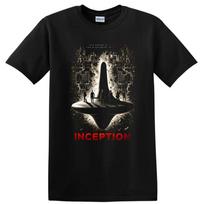 Inception Movie Art T Shirt Dream World Graphic Tee Retro Vintage Style XXL black