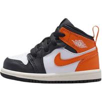 Jordan Air Jordan 1 Mid top Toddler Shoes Black Infant And Toddler DQ8425-801 19.5 juoda