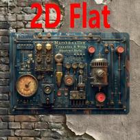 Retro Steampunk Metal Sign xcm  Industrial Wall Art for Outdoor  Mechanical Festival Decor 20x30cm（7.8x11.8inch） gray