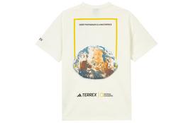 Adidas Terrex National Geographic Grafinis trumpomis rankovėmis marškinėlis KC5417 XL beige