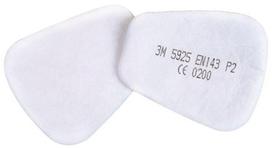 3M 5925 P2 R – P2 klasės dulkių filtras, skirtas 3M 6000/7500 serijos puskaukėms ir kaukėms (daugkartinio naudojimo), filtravimo efektyvumas 94 %, bajonetinė tvirtinimo sistema