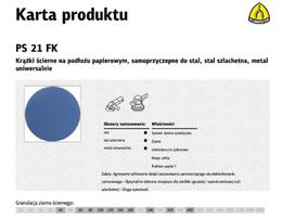 Šlifavimo diskai Klingspor Ps21 150mm P80, 6 skylės (50 vnt.)
