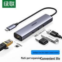 UGREEN USB-C to Ethernet & USB 3.0 Hub CM475 blue