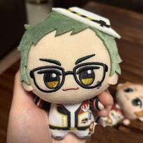 Twisted Cater Plush Doll 10cm Keychain Backpack Cute Wonderland Deuce Stuffed Toys Plusie Toy Fan Gifts Decoration beige