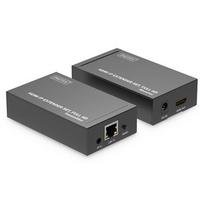 Digitus HDMI IP Extender Set, HDMI extension black, 1x transmitter, 1x receiver