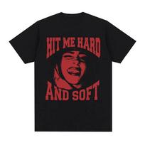 Hit Me Hard And Soft 2025 Tour T Shirt Unisex Fashion Hip Hop T Shirts Harajuku Cfans Giftasual Short Sleeve Tshirts 4XL red