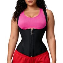 Women Plus Size Zipper Waist Trainer Tummy Control Slimming Shapewear Vest 3XL juoda