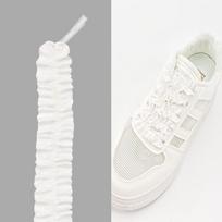 Cute Girly Style Lace Fungus Shoelaces for Sneakers Flat Elastic Silk Shoe Laces Shoes Accessories Tennis Shoestrings for AF1 120cm smėlis