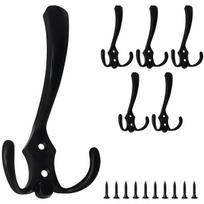 Sieniniai kabliukai, metaliniai, juodi, 5 vnt