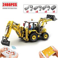 High-Quality 2466Pcs High-Quality Backhoe High-Quality Loader High-Quality Building High-Quality Blocks Urban area High-Quality Engineering yellow