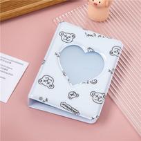 Cute Cartoon 3-Inch Instax Mini Photo and Card Holder Album 20 Pages for 40 Photos white