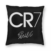 Soccer Ronaldo Cr7 Signature Pillowcase Double-Sided Printing Cushion Cover Decoration Pillow Case Cover Living Room 40X40Cm Short plush 30*30(CM)-1Pcs