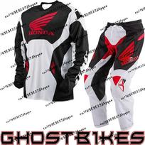 COA1 Honda Trendy Off Road Motociklo Drabužiai 2026 Motokroso Marškinėliai Ilgomis Rankovėmis ir Kelnės Rinkinys MX Įrangos Rinkinys Dviračio Kostiumas Kvėpuojantis 140 gray