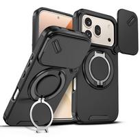 For Honor 600 Case Honor 600 Pro Cover Phone Case Magnetic Ring Armor Slide Camera Lens Case Magsafe Wireless Charge Cover Honor 600 orange