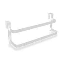 Practical Hanging Cabinet Door Towel Rack Rust-resistant Space-Saving Kitchen Towel Holder No Drilling 2 Layer Towel Rod Home
