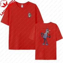 Futurama Bender Robot With Beer Graphic Print Unisex Cotton TShirt Casual Summer Wear Trendy Streetwear For Unisex And Women 3XL gray