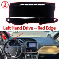 for Toyota Noah Toyota Voxy Toyota Esquire 3Gen R80 2014-2019 Dashboard Cover Pad Car Liner Anti-UV Mat Sunshade Dashmat Carpet Left Hand Red Edge white