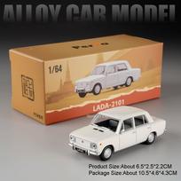 1:64 GAZ-24 ZIS-110 GAZ-12 ZIM LADA 2101 2105 Car Toy Models Alloy Diecast Shock Absorption Decoration Cars for Kid Adults Gifts